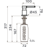 Дозатор для моющего средства OM-05-LG латунь/светлое золото 4995075